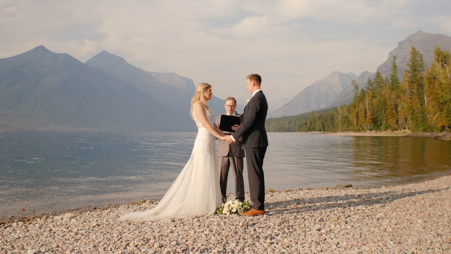 montana elopement at lake mcdonald glacier national park elopement video
