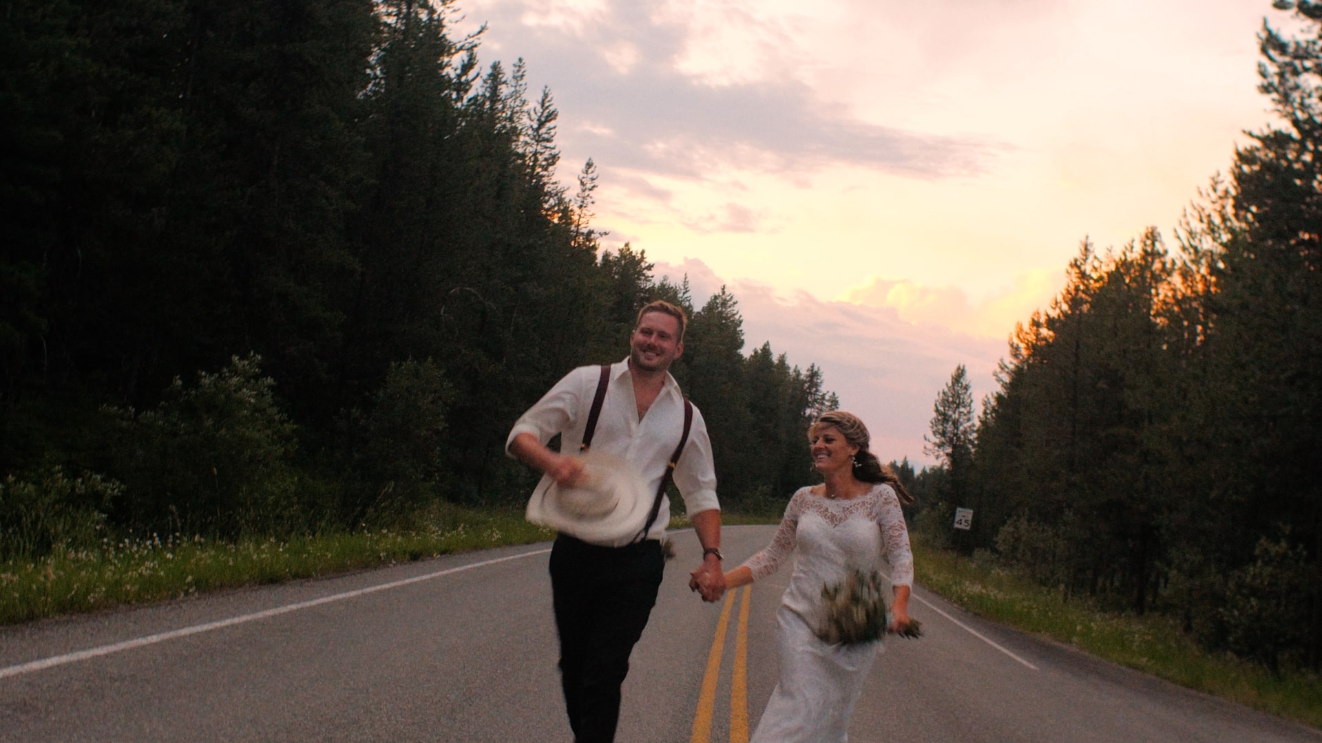 montana adventure elopement video glacier national park elopement running